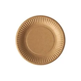 PURE PIATTI DI CARTA DI PURA CELLULOSA ROTONDO D.15 CM MARRONE 20 PZ