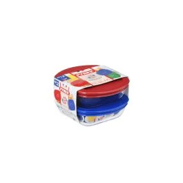 ORGANIZER SET 2 CONTENITORI 14X12 CM BLU + ROSSO