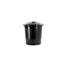 BIDONE IN LAMIERA VERNICIATA 18 LT NERO