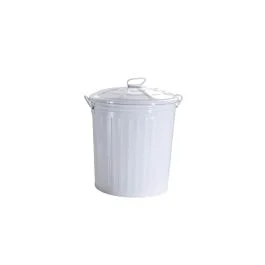 BIDONE IN LAMIERA VERNICIATA 18 LT WHITE