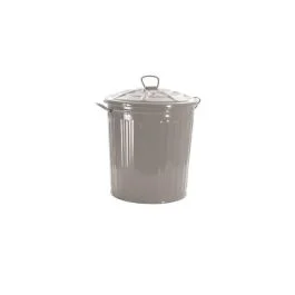 BIDONE IN LAMIERA VERNICIATA 18 LT GREY