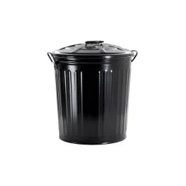 BIDONE IN LAMIERA VERNICIATA 35 LT NERO