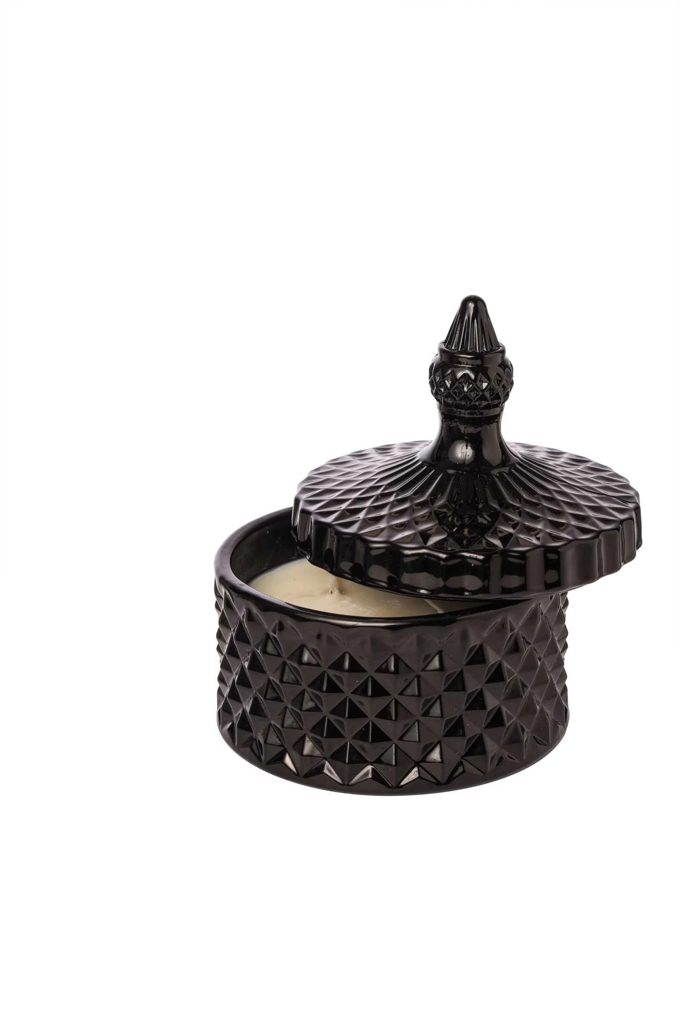 ARPIMEX Vasetto Vetro con Cera D 10,5 Cm H 13 Cm Bomboniera Nero