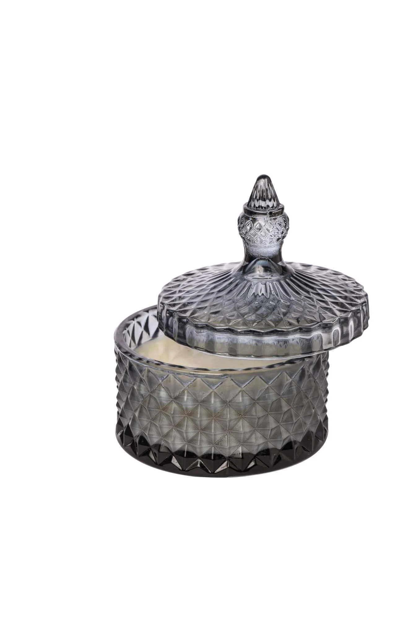 ARPIMEX Vasetto Vetro con Cera D 10,5 Cm H 13 Cm Bomboniera Grey