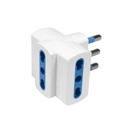 ADATTATORE IMQ CON 3 PRESE BIVALENTI 10/16A - SPINA 16A - BLISTER