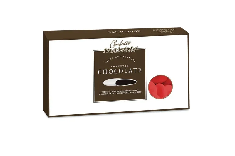 Maxtris Confetti  Cioccolato Fondente Classico Rosso 1 Kg