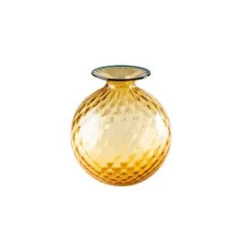 VASO MONOFIORE BALLOTON D.14 CM AMBRA FILO ORIZZONTE H.16,5 CM