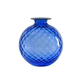 VASO MONOFIORE BALLOTON D.18 CM ZAFFIROFILO ROSSO H.20,5 CM