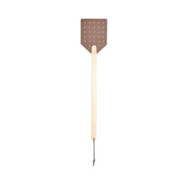 PALETTA SCACCIA MOSCHE IN PELLE E LEGNO
