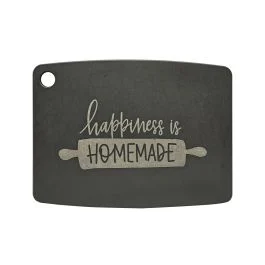 TAGLIERE IN FIBRA DI LEGNO "HAPPYNESS IS HOMEMADE" 29,8X23,5 CM