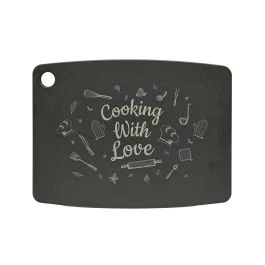 TAGLIERE IN FIBRA DI LEGNO "COOKING WITH LOVE" 29,8X23,5 CM