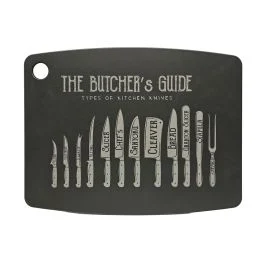 TAGLIERE IN FIBRA DI LEGNO "THE BUTCHERS GUIDE" 37X27,5 CM