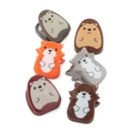 CLIPS CHIUDI SACCHETTO ANIMALE DEL BOSCO S/6