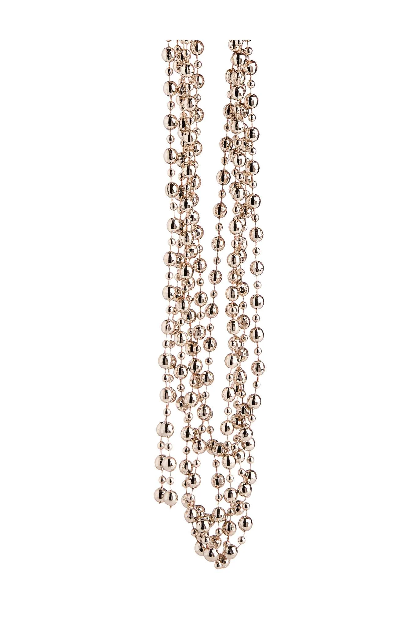 ARPIMEX Collana Natale Perle Plastica D 8 Mm 2,7 Mt Gold Light