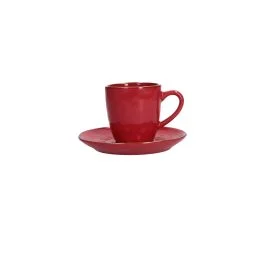 CONCERTO CORALLO TAZZA CAFFE' CON PIATTO