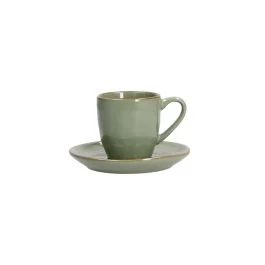 CONCERTO VERDE OLIVA TAZZA CAFFE' CON PIATTO
