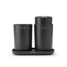 RENEW SET 3 ACCESSORI DA BAGNO DARK GREY