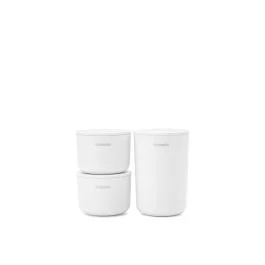RENEW SET 3 CONTENITORI DA BAGNO BIANCO