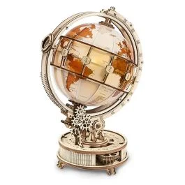 GLOBO LUMINOSO IN LEGNO PUZZLE 3D