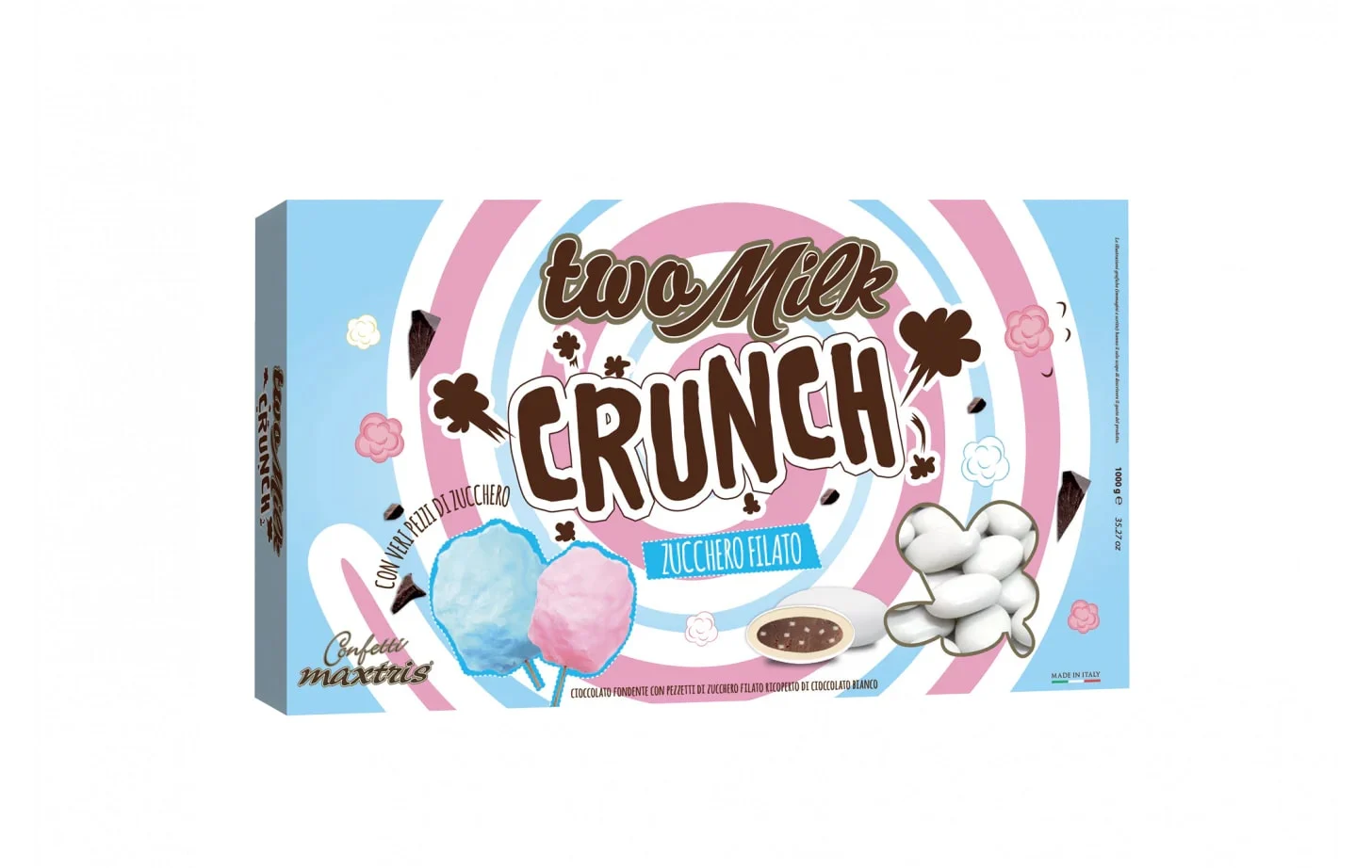 Maxtris Confetti Two Milk Crunch Zucchero Filato 1 Kg