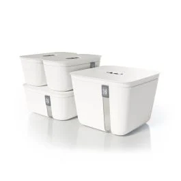 HOME BASE SET 4 CONTENITORI BIANCO