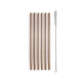 ROMA LINE SET 6 CANNUCCE CON SCOVOLINO RAME GLOSSY