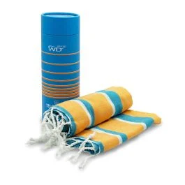 MIAMI TELOMARE 100% COTONE RIGHE BLU E GIALLE