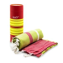 MIAMI TELOMARE 100% COTONE RIGHE ROSSE E VERDI