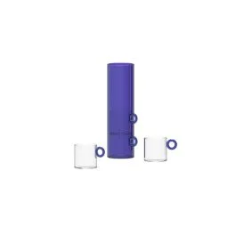 OLIMPIA SET 4 TAZZE IN VETRO BOROSILICATO BLU