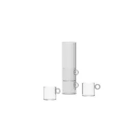OLIMPIA SET 4 TAZZE IN VETRO BOROSILICATO BIANCO
