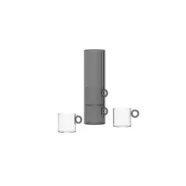 OLIMPIA SET 4 TAZZE IN VETRO BOROSILICATO GRIGIO