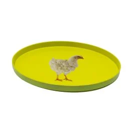 MYKONOS VASSOIO SVUOTATASCHE OVALE GALLINA 28 X 17 CM