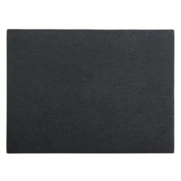 TROJA TOVAGLIETTA RETTANGOLARE PELLE VEGANA NERO