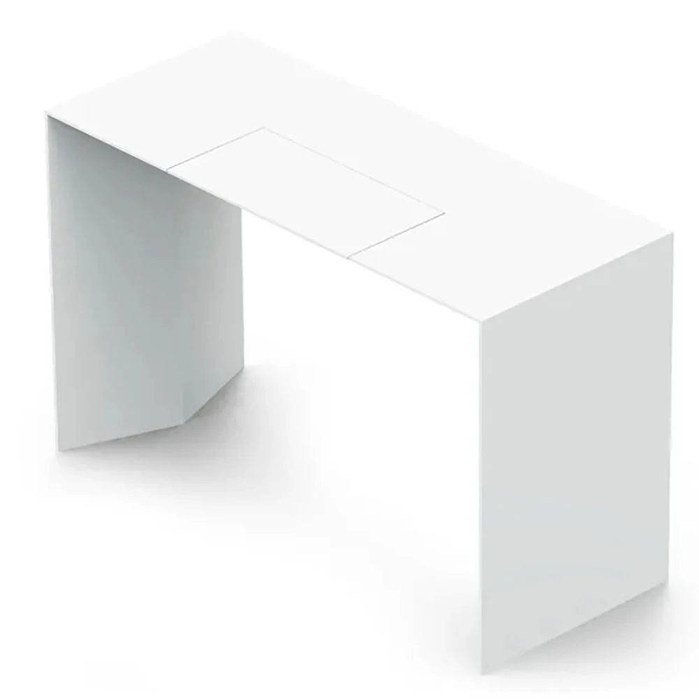 Albedo design Praia desk scrivania consolle con fianchi sagomati all'interno
