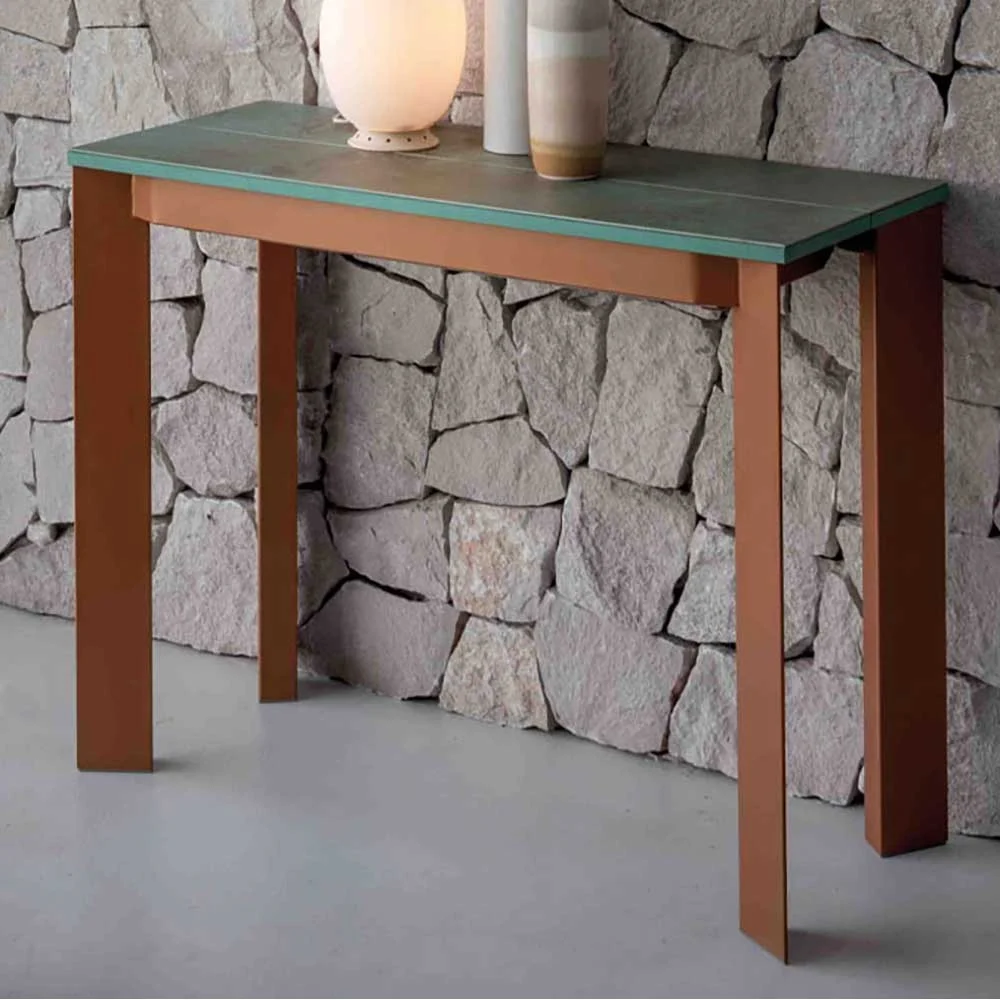 Altacom Trek consolle allungabile con struttura in metallo e piano in legno nobilitato