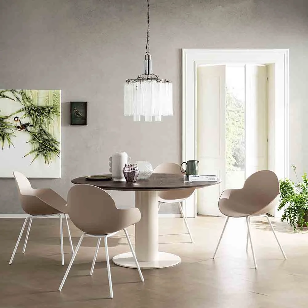 Altacorte tavolo allungabile rotondo adatto per living e sala da pranzo