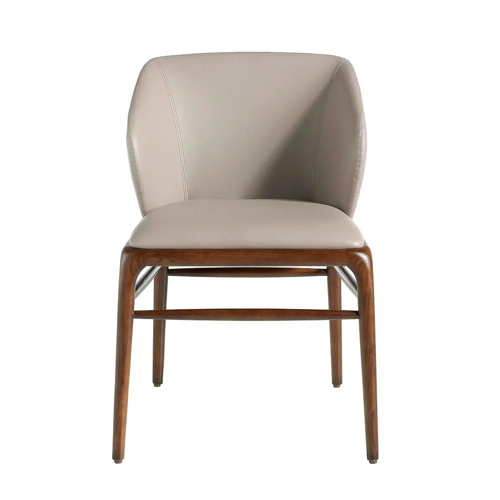 Angel Cerda sedia 4065 gambe noce e rivestita in ecopelle