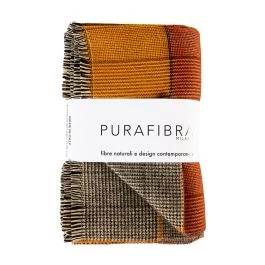 ASPEN PLAID 130X180 100% PC GRIGIO-ARANCIO