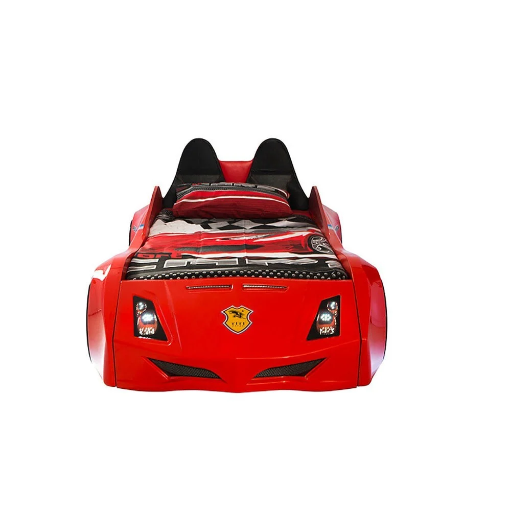 Letto a forma di auto CAT con sedili in testata in MDF e ABS con suoni e luci LED