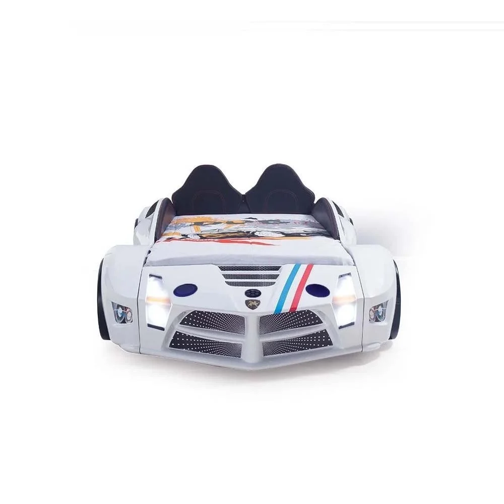 Letto a forma di auto con Bluetooth integrato