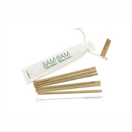 CANNUCCE IN BAMBOO CON SCOVOLINO SET 7 PZ