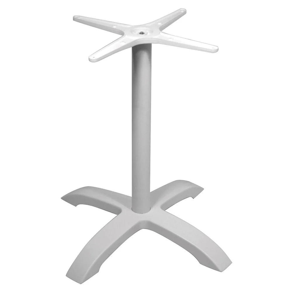 Base per tavolo in alluminio con 4 razze zavorrata disponibile con o senza piano
