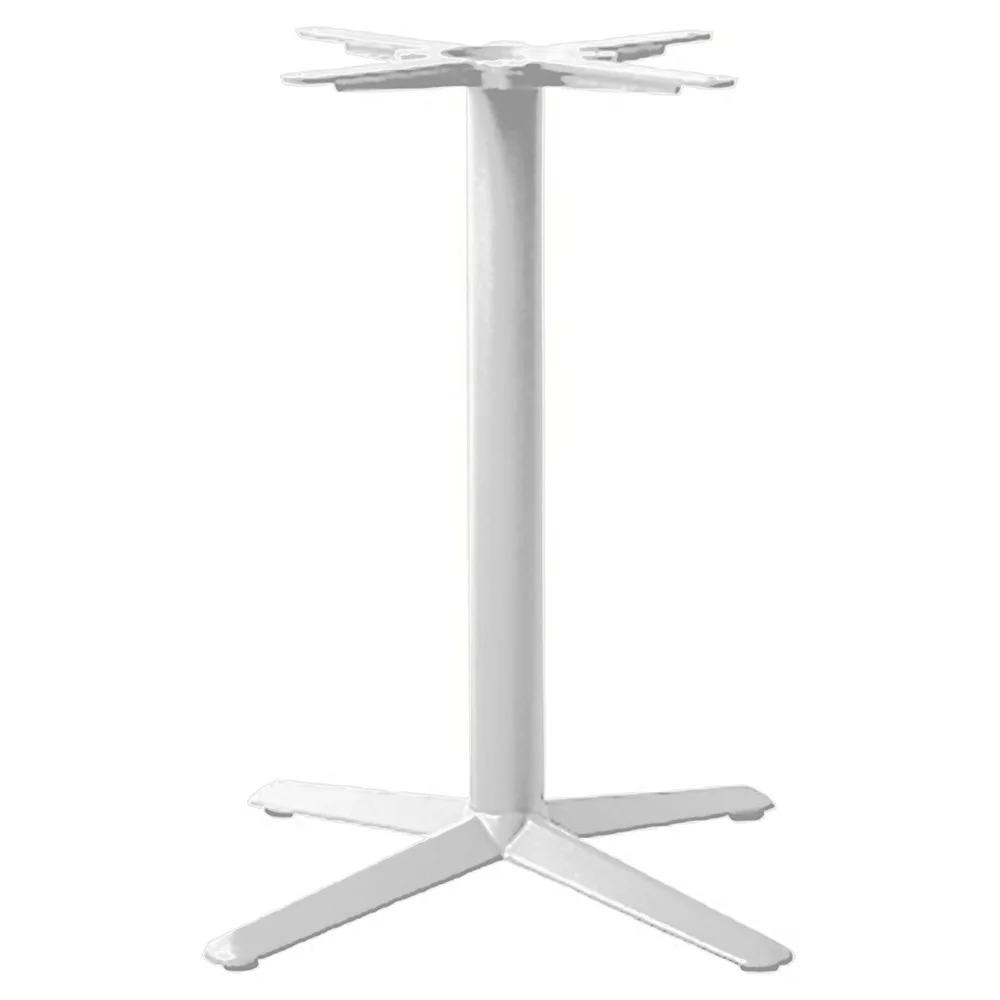 Base per tavolo in ghisa e acciaio a 4 razze cm 60x60, con o senza piano