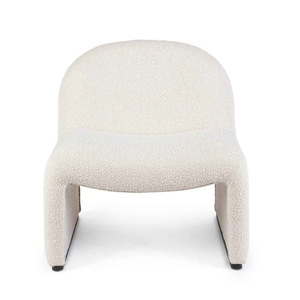 Bizzotto Bassilla poltrona moderna rivestita in poliestere effetto boucle