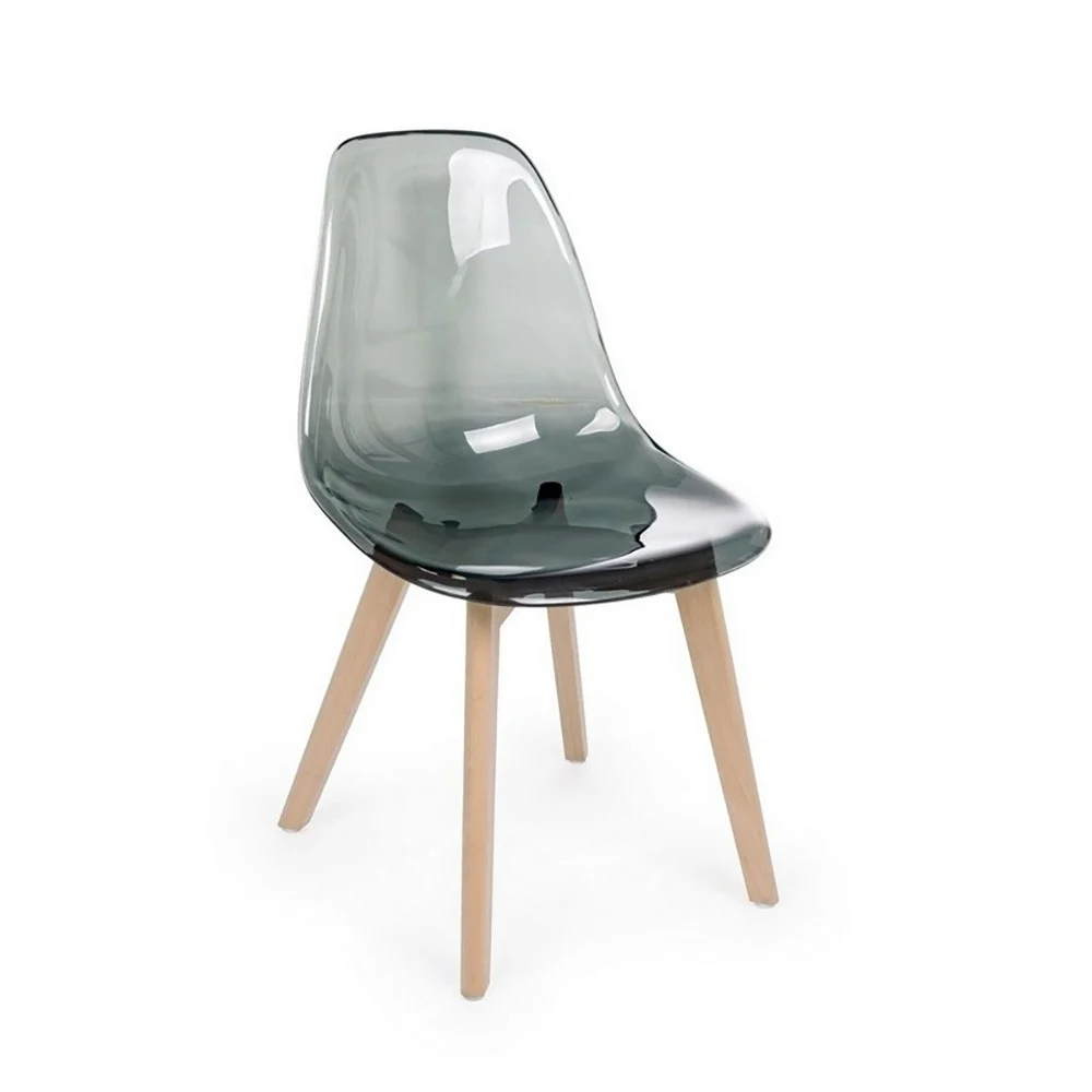 Bizzotto Fum sedia con struttura in legno e scocca in plastica