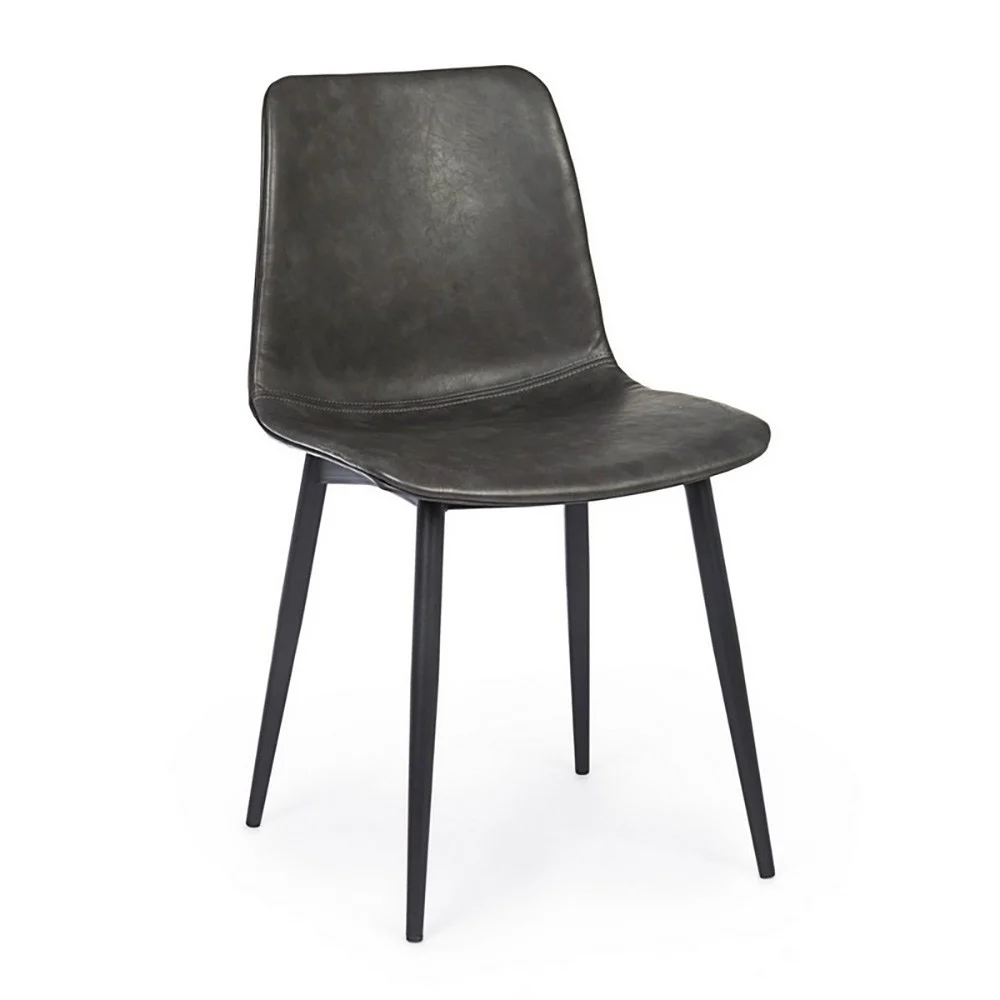 Bizzotto Kyra sedia realizzata con struttura in acciaio e rivestita in similpelle disponibile in due finiture