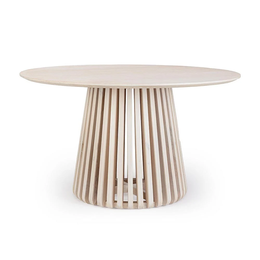Bizzotto tavolo rotondo Odion diametro 130 in legno di mango in due rifiniture