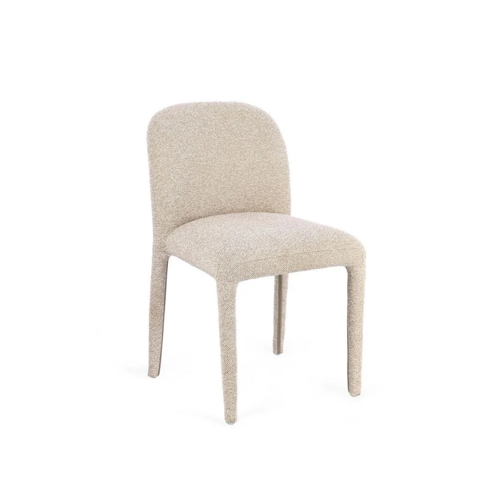 Bizzotto Sedia Antara in acciaio con rivestimento boucle