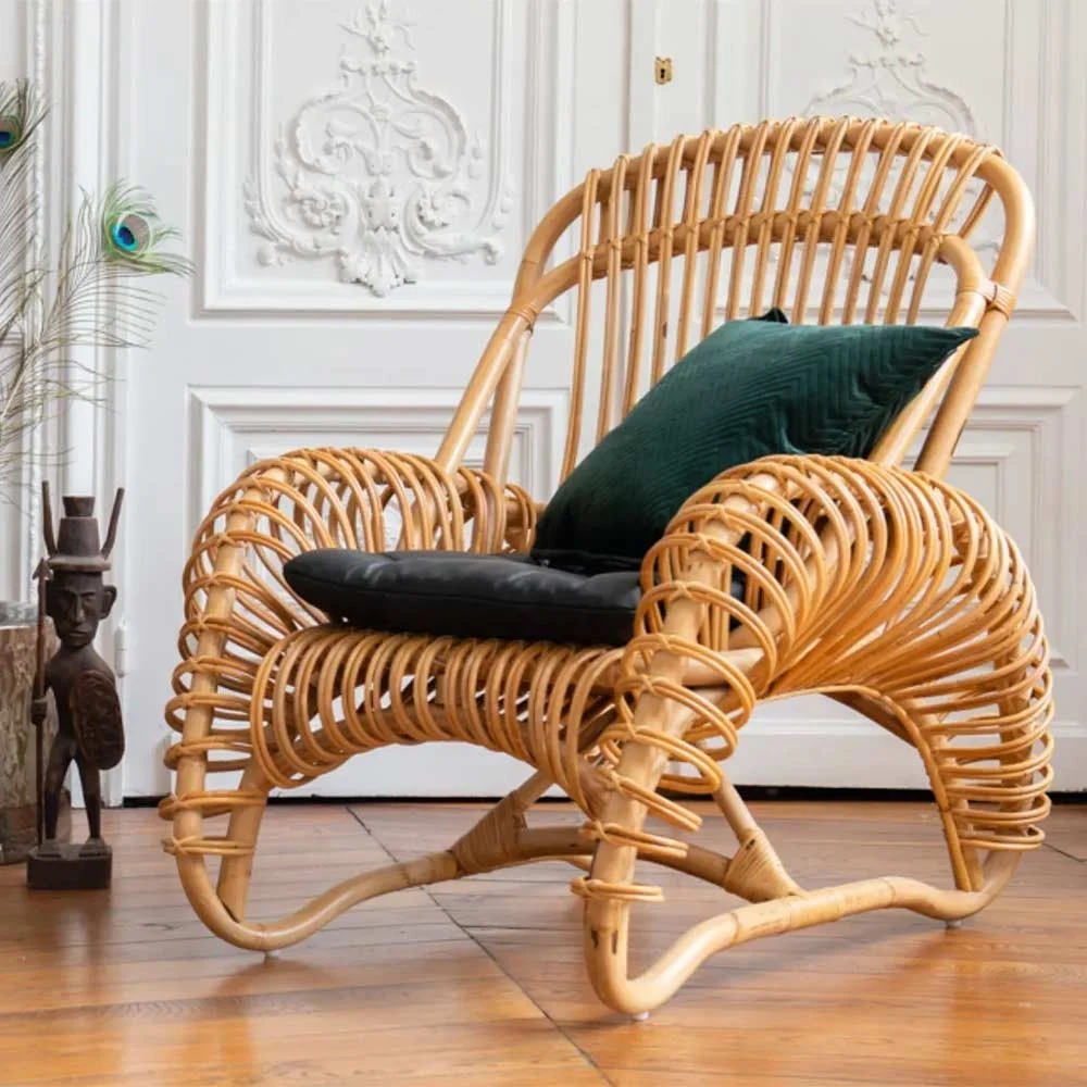 Buckle poltrona in rattan