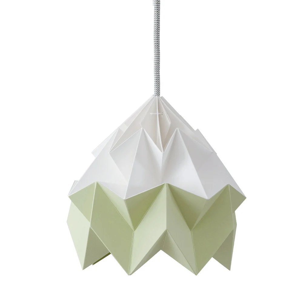 Carta da appendere origami Moth white & autumn green